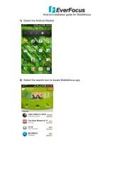 Android installation guide for Mobilefocus 1) Select the ... - Everfocus