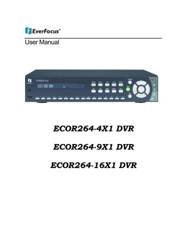 ECOR264- DVR manual-4605XCOR04004AR - Everfocus
