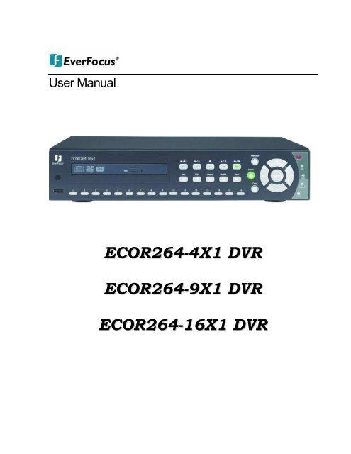 ECOR264- DVR manual-4605XCOR04004AR - Everfocus