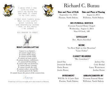 Burau Richard.p65 - Everson Funeral Home