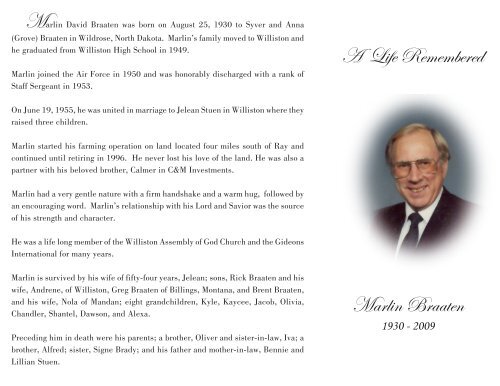 Braaten Marlin 2.p65 - Everson Funeral Home