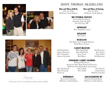 Skadeland Donn.p65 - Everson Funeral Home