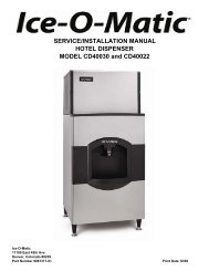 CD40022 Dispenser - Technical Manual - Ice-O-Matic