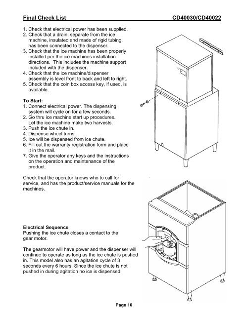 CD40022 Dispenser - Technical Manual - Ice-O-Matic