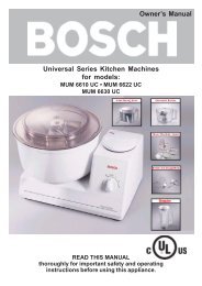 Owner's Manual Universal Series Kitchen Machines for models: