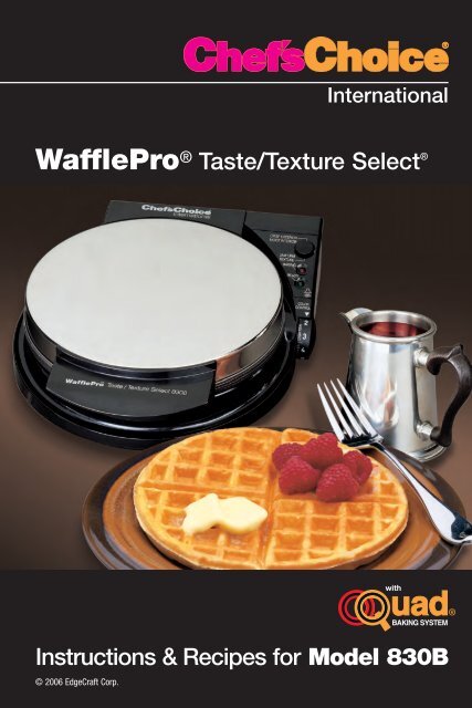 WafflePro® Taste/Texture Select® Instructions ... - Amazon S3