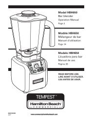 Model HBH650 - Steve's Frozen Chillers