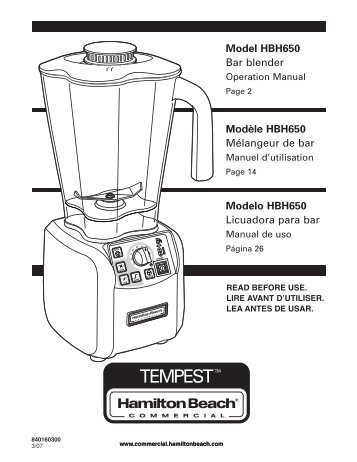 Model HBH650 - Steve's Frozen Chillers