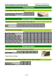 Plattenwerkstoffe EVP - EVG Holzfachmarkt Neugersdorf