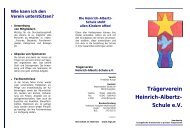 Trägerverein einen Flyer - Heinrich-Albertz-Schule