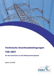 Technische Anschlussbedingungen TAB 2007 - EVI Hildesheim