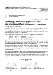 Schwäbisches Jugendblasorchester im ASM (SJBO) Probespiel ...