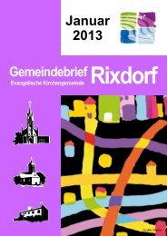 Januar 2013 Gemeindebrief - Ev. Kirchengemeinde Rixdorf