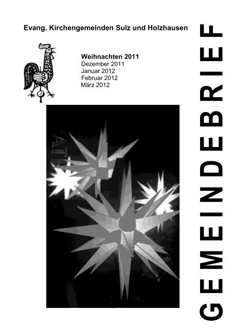 Gemeindebrief Weihnachten 2011 - Evangelische Kirchengemeinde ...