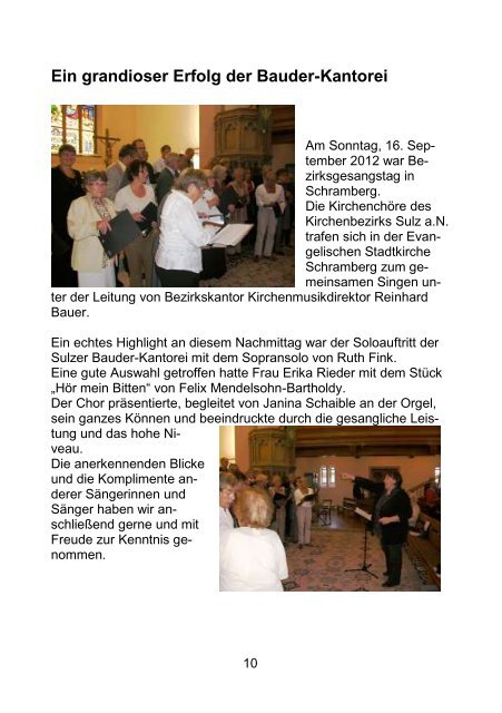 Gemeindebrief Herbst 2012 - Evangelische Kirchengemeinde Sulz ...