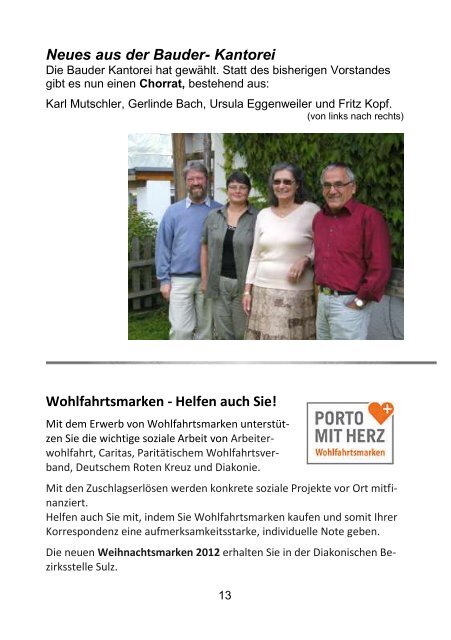 Gemeindebrief Herbst 2012 - Evangelische Kirchengemeinde Sulz ...