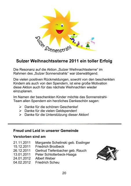 Gemeindebrief Frühjahr 2012 - Evangelische Kirchengemeinde ...