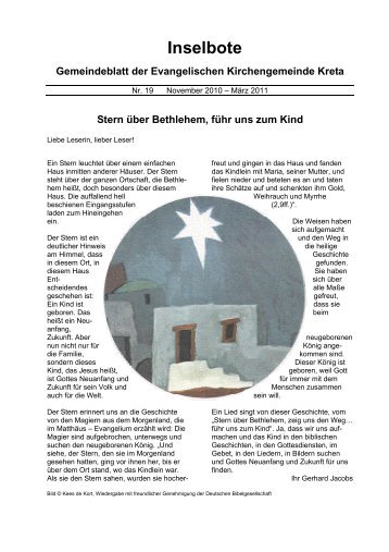 Gemeindebrief Nr. 19 November 2010 - März 2011 - Evangelische ...