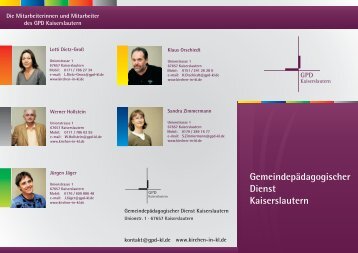 Flyer des GPD Kaiserslautern - Evangelische Kirche der Pfalz