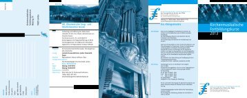 Fortbildungsprogramm 2013 des Amtes für Kirchenmusik (PDF, 145 ...