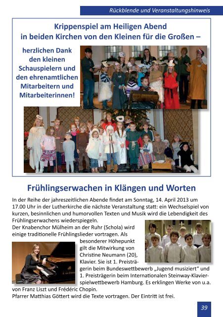 GEMEINDEBRIEF - Evangelische Kirchengemeinde Speldorf