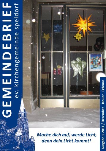 G E M E IN D E B R IE F - Evangelische Kirchengemeinde Speldorf