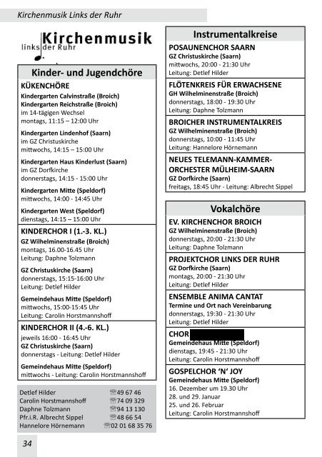 G E M E IN D E B R IE F - Evangelische Kirchengemeinde Speldorf