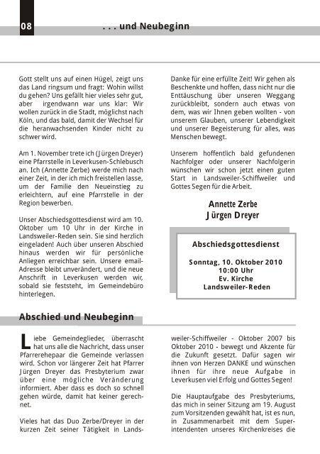 + PDF (1) Download - Evangelische Kirche Saar