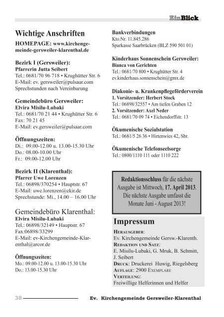 + PDF (1) Download - Evangelische Kirche Saar