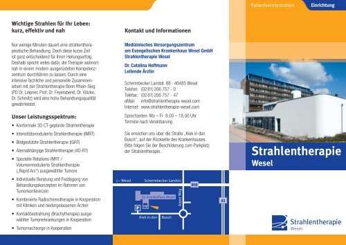 Strahlentherapie - Ev. Krankenhaus Wesel