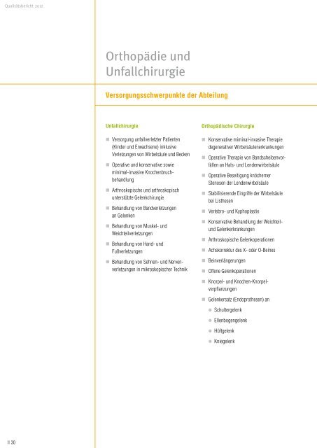 Qualitäts- und Jahresbericht 2011 |2012 - Ev. Krankenhaus Wesel