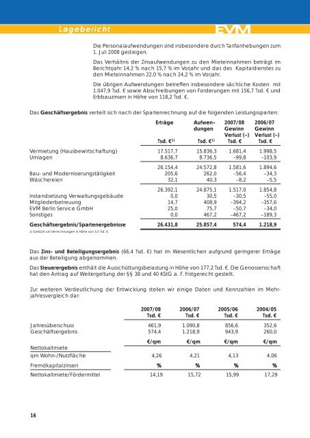 Bericht über das Geschäftsjahr 2007/2008 - EVM Berlin eG