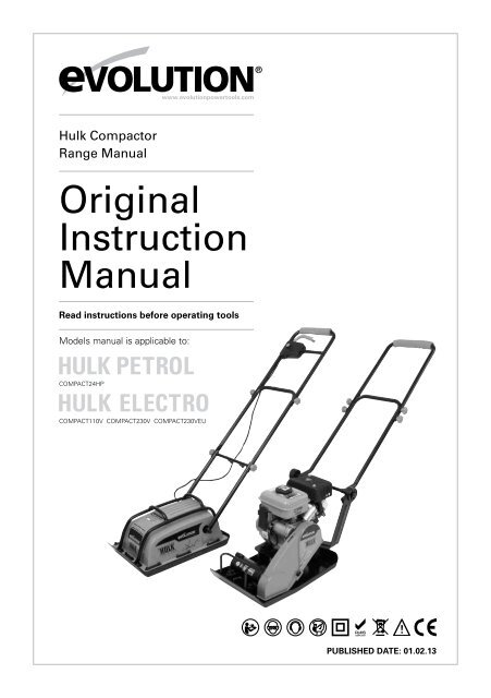 Original Instruction Manual - Evolution Power Tools Ltd.