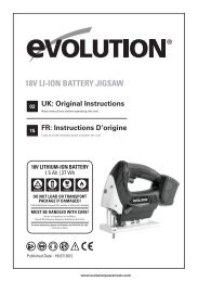 manuel d'utilisation - Evolution Power Tools