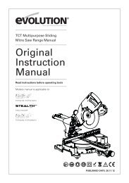 Original Instruction Manual - Evolution Power Tools Ltd.