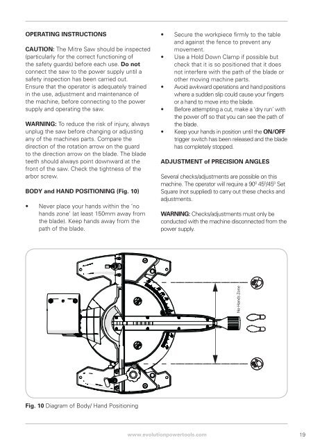 Original Instruction Manual - Evolution Power Tools Ltd.