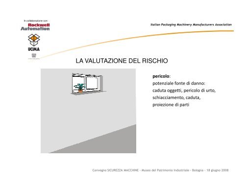 La valutazione del rischio macchine