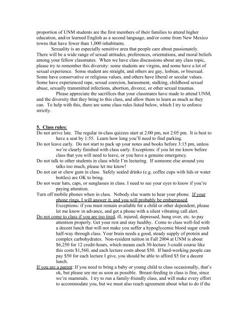 Syllabus for Psych 231: Psychology of Human Sexuality Spring ...