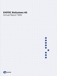 EVOTEC BioSystems AG Annual Report 1999