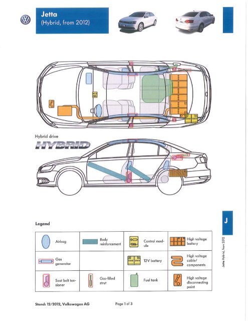 VW Jetta hybrid Emergency Response Guide - Electric Vehicle ...