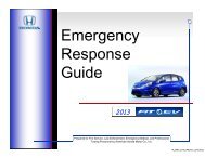 2013 Honda Fit EV Emergency Response Guide - Electric Vehicle ...