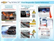 First Responder Quick Reference - Electric Vehicle Safety Training