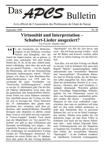 Virtuosität und Interpretation – Schubert-Lieder ausgeziert? - EVTA