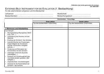 Instrument der Beobachtung - EVTA