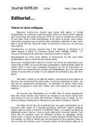 Editorial… Chères et chers collègues - EVTA