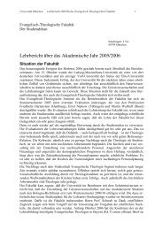 Lehrbericht über das akademische Jahr 2005/06 - Evangelisch ...