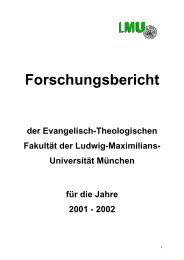 Forschungsbericht 2001-2002 - Evangelisch-Theologische Fakultät ...