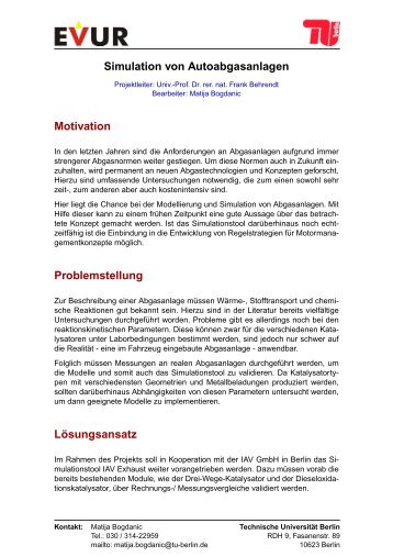 Beschreibung (PDF, 204,6 KB) - EVUR - TU Berlin