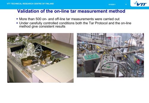 GC based analysis of tar, ammonia and water - EVUR