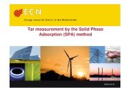 Tar measurement by the Solid Phase Adsorption (SPA ... - EVUR